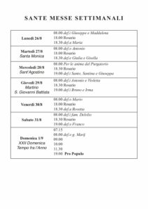 Intenzioni del 26/08/2024