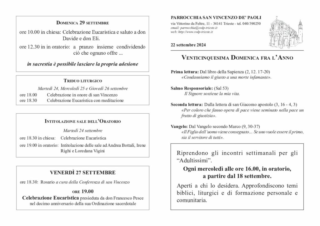 Avvisi del 22/09/2024