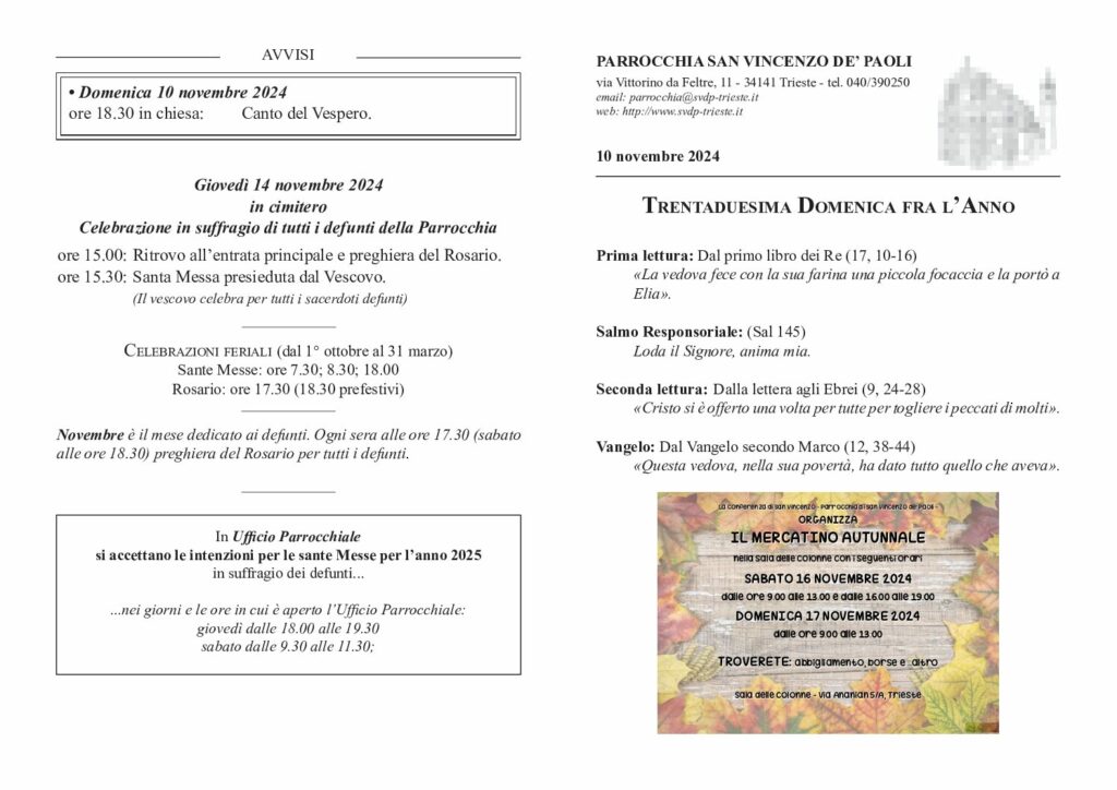 Avvisi del 10/11/2024