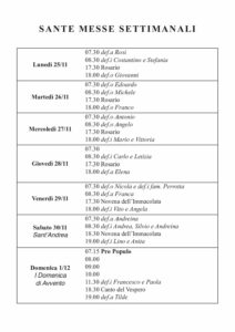 Intenzioni del 25/11/2024