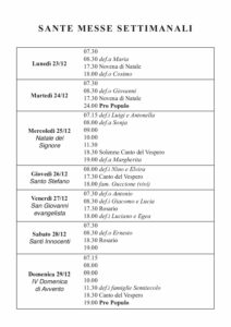 Intenzioni del 23/12/2024