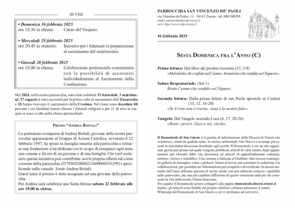 Avvisi del 16/02/2025