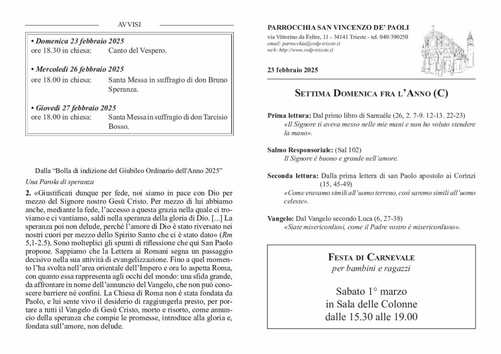 Avvisi del 23/02/2025