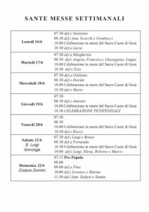 Intenzioni del 16/06/2025