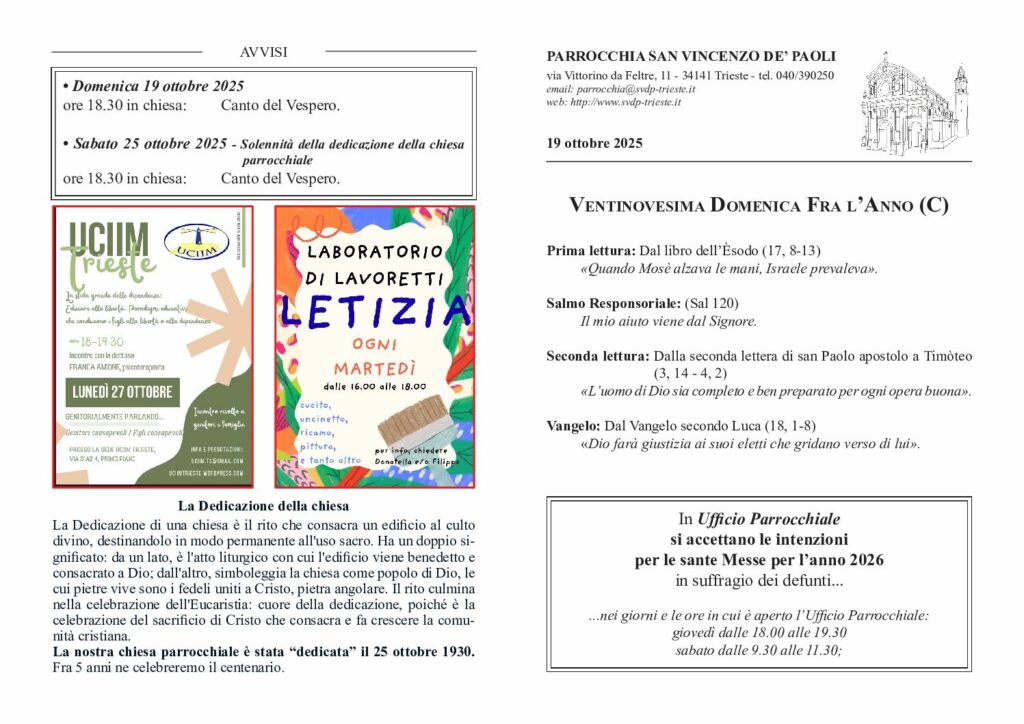 Avvisi del 19/10/2025