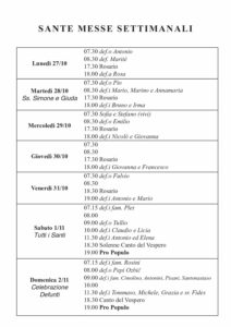 Intenzioni del 27/10/2025