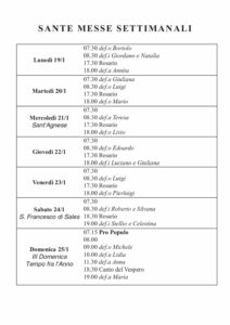 Intenzioni del 19/01/2026