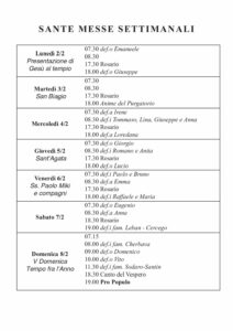 Intenzioni del 02/02/2026