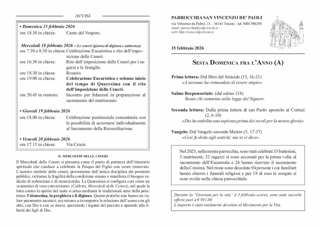 Avvisi del 15/02/2026